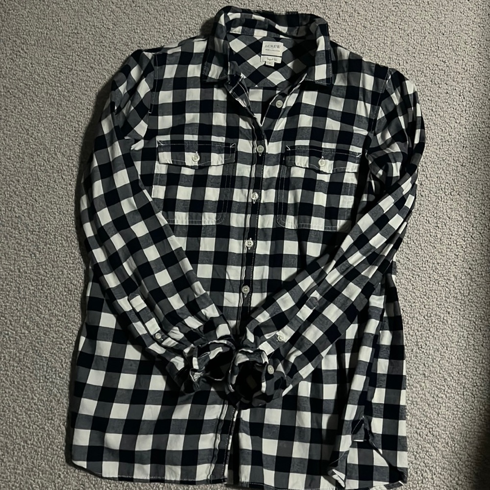 Jcrew crew perfect fit button down. Navy
